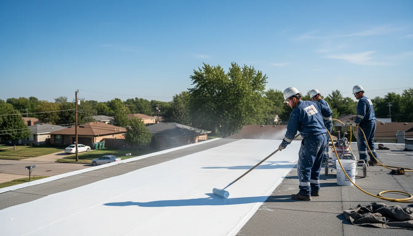 Commercial roof coating in Haileyville, OK near me